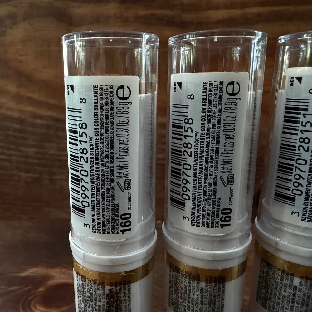 Revlon Glimmer Tinted Moisturizer Stick 6pc Lot Shades 100 110 120 130 160 8.9g